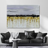 Gold Siyah ve Mavinin Müthiş Uyumu Modern Kanvas Tablo-5051