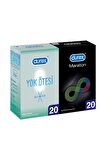 Durex Yok Ötesi Slim Fit 20'li İnce + Maraton Geciktiricili 20'li Prezervatif