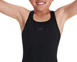 Speedo Eco End Medalist Kız Çocuk Yüzücü Mayosu 8-134570001 Siyah