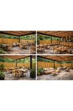 TELLİ DOKUMA Doğal Kamış Çit Bambu Hasır Bahçe Gizlilik Çiti 150x500 cm Balkon Teras Çit