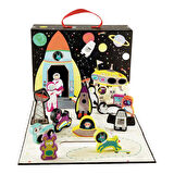 FLOSS & ROCK Ahşap Figürlü Oyun Kutuları/Space