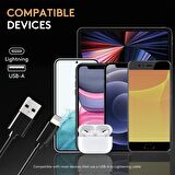 Duracell 1m Lightning to USB-A Şarj Kablosu - Siyah