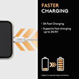 Duracell Apple Uyumlu 1m Şarj Data Kablosu Beyaz USB5012W