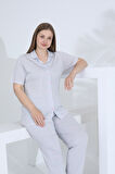 Angelique Bambu Kısa Kol Önden Düğmeli Kadın Pijama Takımı 22008