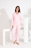 Etoile %100 Pamuk Uzun Kol Önden Düğmeli Kalpli Kadın Pijama Takımı 98300-301
