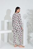 Angelique %100 Pamuk Uzun Kol  Kadın Pijama Takımı 21512
