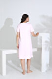 Bambu Kısa Kol Hamile Lohusa Gecelik Elbise 30280-30283