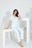 Bambu Kısa Kol Hamile Lohusa Pijama Takım 30241Y-30245Y