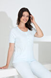 Bambu Kısa Kol Hamile Lohusa Pijama Takım 30241Y-30245Y