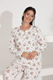 Etoile %100 Pamuk Uzun Kol Kadın Pijama Takımı 98290