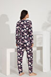 Etoile %100 Pamuk Uzun Kol Kadın Pijama Takımı 98287