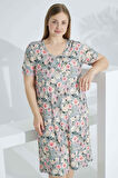 Bambu Kısa Kol Yazlık Kadın Elbise 72233