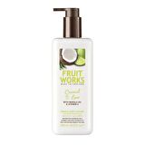 Fruit Works Nemlendirici E Vitaminli Tüm Cilt Tipleri için Hindistan Cevizi&Misket limon Kokulu Vücut Losyonu 500 ml 