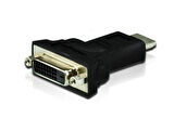Aten 2A-128G HDMI to DVI-D (24+1) Erkek-Dişi Siyah Dönüştürücü Adaptör