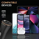 Duracell 30W Araç Şarj Başlığı ( Dual USB-A Port ) - Siyah