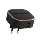 Duracell 30W 4X Hızlı Şarj Başlığı ( USB-A,USB-C ) - Siyah