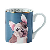Mikasa MKCANFBDOG Fine China 280ml Düz Taraflı Kupa Fransız Bulldog