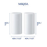 Mikasa MKCHSNP Chalk Porselen Tuzluk Biberlik Seti 8cm