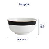 Mikasa MKLDBOWLPK4 Luxe Deco Fine China 4lü 14cm Kase Seti