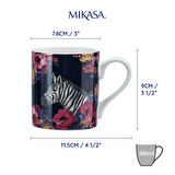 Mikasa MKWILDMUGZEB Wild At Heart Fine China 280ml Kupa Zebra
