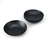 Mikasa Jardin Midnight 20cm Seramik Çukur Tabak 4lü