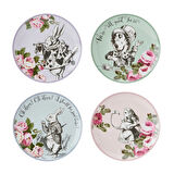 Mikasa x V&A Alice In Wonderland Porselen Fine China 21cm Pasta Tabak Seti 4lü