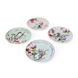 Mikasa x V&A Alice In Wonderland Porselen Fine China 21cm Pasta Tabak Seti 4lü
