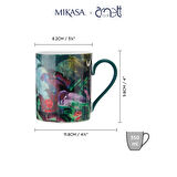 Mikasa MKSAMUGFLAM Sarah Arnett Porselen 300ml Düz Taraflı Kupa Flamingo