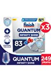 Finish Quantum Infinity Shine 249 Kapsül Bulaşık Makinesi Deterjanı Tableti (83x3)