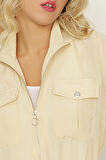 Kadın Önden Fermuarlı İnce Ceket