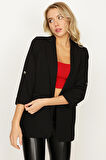 Kadın Kolları Katlamalı Blazer Ceket