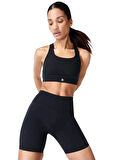 SB4822PR_001 POWER 6 BIKER SHORTS Siyah  Regular Fit  Kadın Tayt