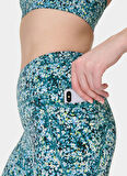 SB5400A -12792 POWER  WORKOUT LEGGI Mavi Regular Fit Desenli Kadın Tayt