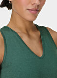 SB9883B-12837 GAIA V-NECK TANK Yeşil U Yaka Regular Fit  Kadın Atlet
