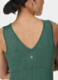 SB9883B-12837 GAIA V-NECK TANK Yeşil U Yaka Regular Fit  Kadın Atlet
