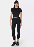 SB10169-001 ALL DAY CROPPED T-SHIRT Siyah Bisiklet Yaka Slim Fit  Kadın T-Shirt