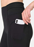 Sweaty Betty SB1026778-001 ULTIMATE RUNNING 7/8 Siyah Düz Kadın Tayt