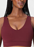 Sweaty Betty SB10037-601 ULTIMATE STUDIO VOOP BR Bordo Sporcu Sütyeni