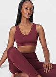 Sweaty Betty SB10037-601 ULTIMATE STUDIO VOOP BR Bordo Sporcu Sütyeni