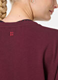 Sweaty Betty SB10386-601 AFTER CLASS LONGLINE SW Bordo Bisiklet Yaka Normal Düz Kadın Sweatshırt