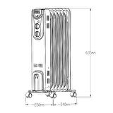 BLYSS 7 DİLİMLİ YAĞLI RADYATÖR 1500W HD907