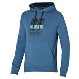 Graphic Hoody Erkek Sweatshirt Mavi