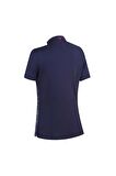 Callaway Ss Zip Mock Printed Tshirt - Kadın Tshirt