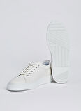 KARL LAGERFELD Ekru Erkek Deri Sneaker FLINT Lace Lo Lthr