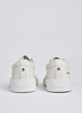 KARL LAGERFELD Ekru Erkek Deri Sneaker FLINT Lace Lo Lthr
