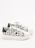 KARL LAGERFELD Beyaz - Siyah Erkek Sneaker KAPRI MENS Twin NFT Graffiti