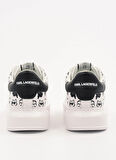 KARL LAGERFELD Beyaz - Siyah Erkek Sneaker KAPRI MENS Twin NFT Graffiti