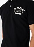 Superdry Baskılı Siyah Erkek Polo T-Shirt M1110349A02A_APPLIQUE CLASSIC FIT P