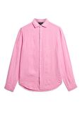 Superdry Normal Pembe Düz Erkek Gömlek M4010607ATZJ_STUDIOS CASUAL LINEN L