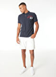 Superdry Baskılı Lacivert Erkek Polo T-Shirt M1110349A5PT_APPLIQUE CLASSIC FIT P